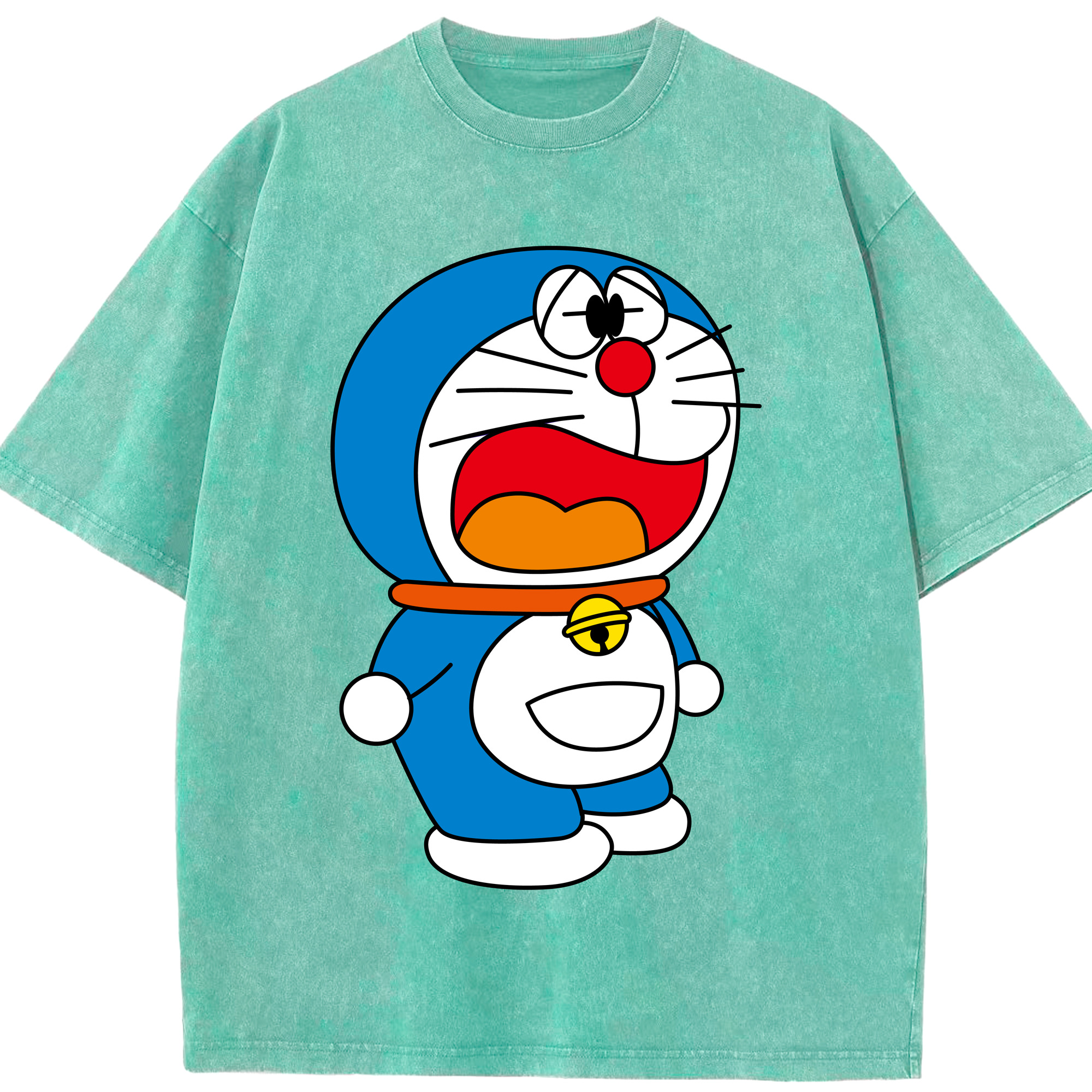 （画像用） ドラえもん Doraemon 綿100% ヴィンテージ風 半袖Tシャツ（フロントプリント）